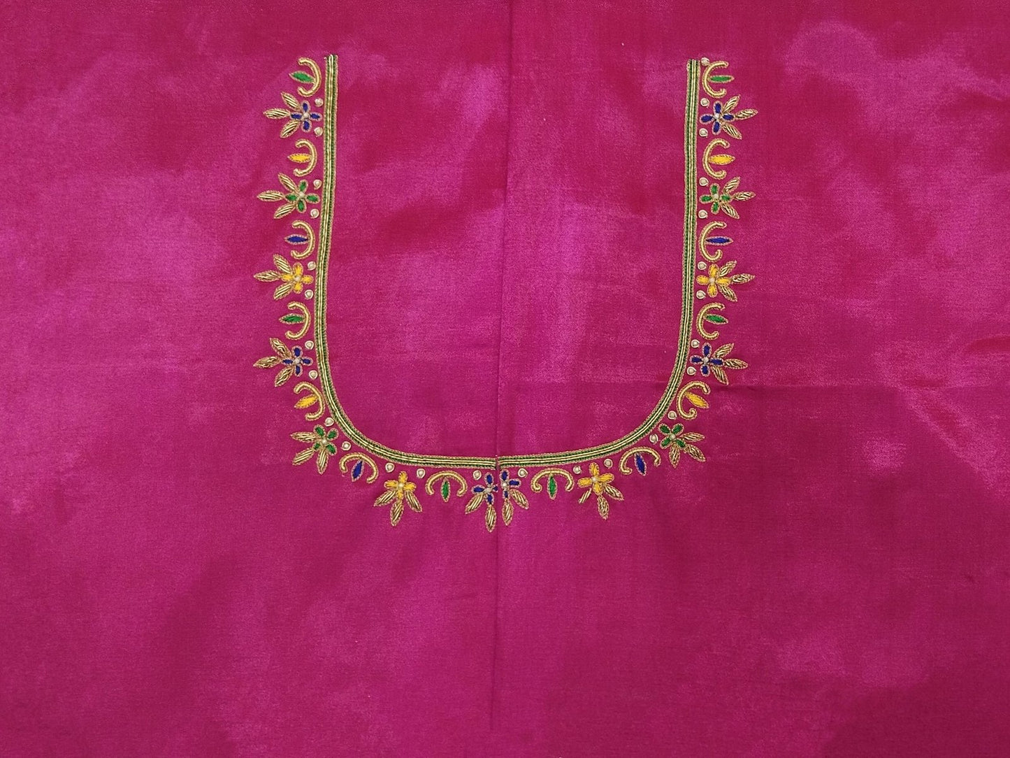 ZariGlow Gaji Silk Blouse (Pink)