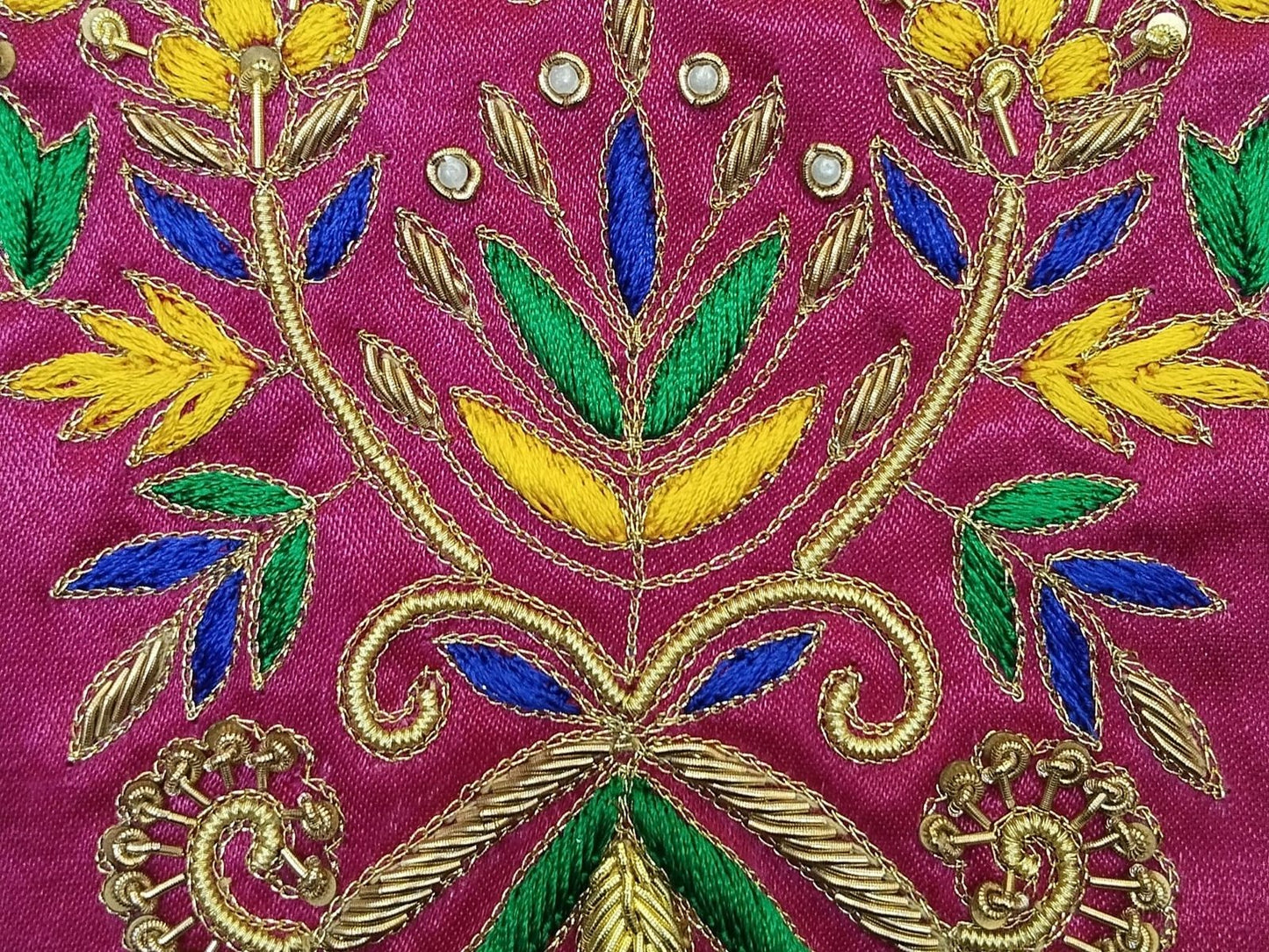 ZariGlow Gaji Silk Blouse (Pink)