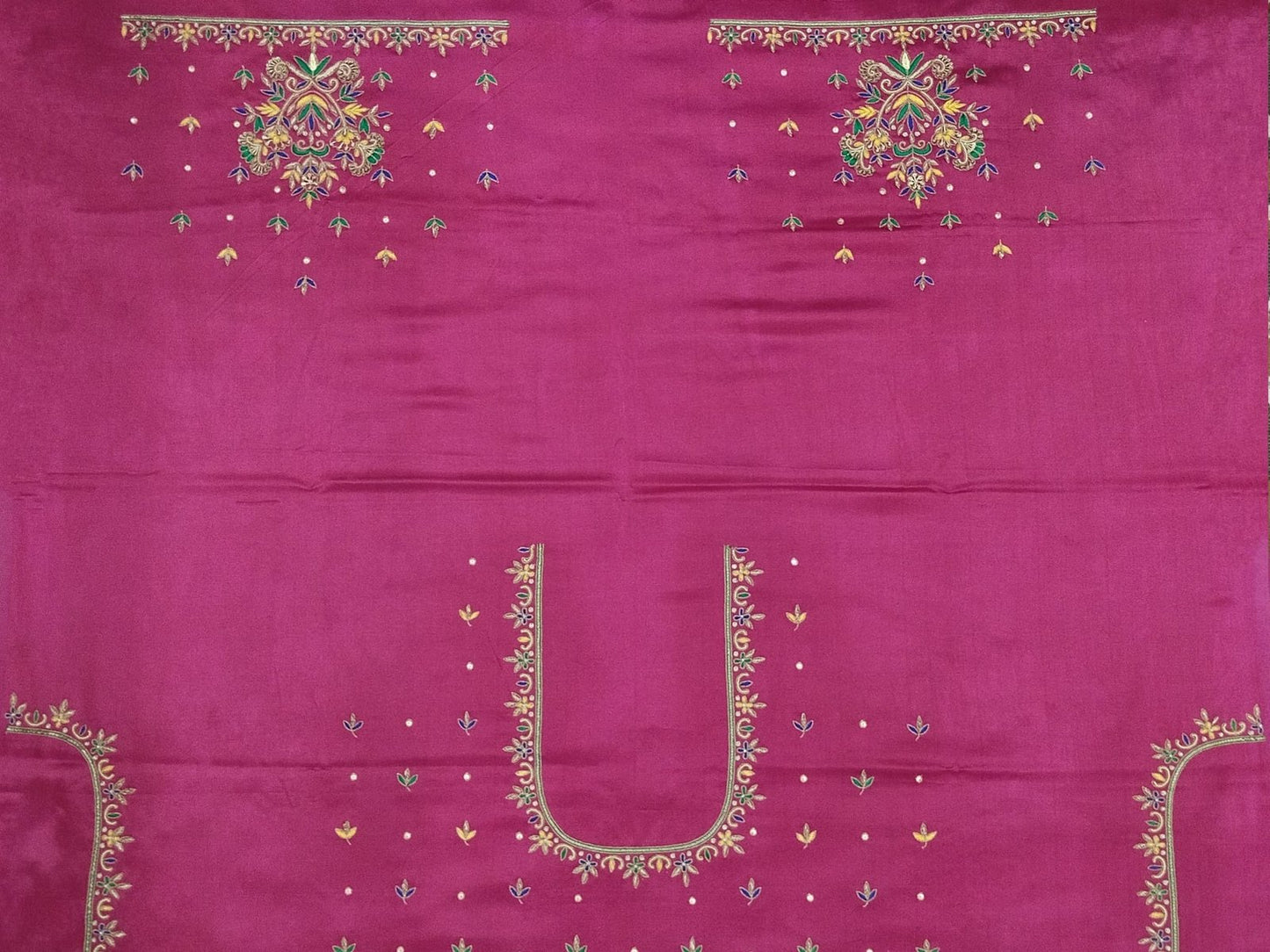 ZariGlow Gaji Silk Blouse (Pink)