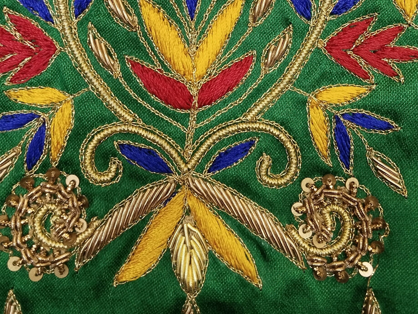 ZariGlow Gaji Silk Blouse (Green)