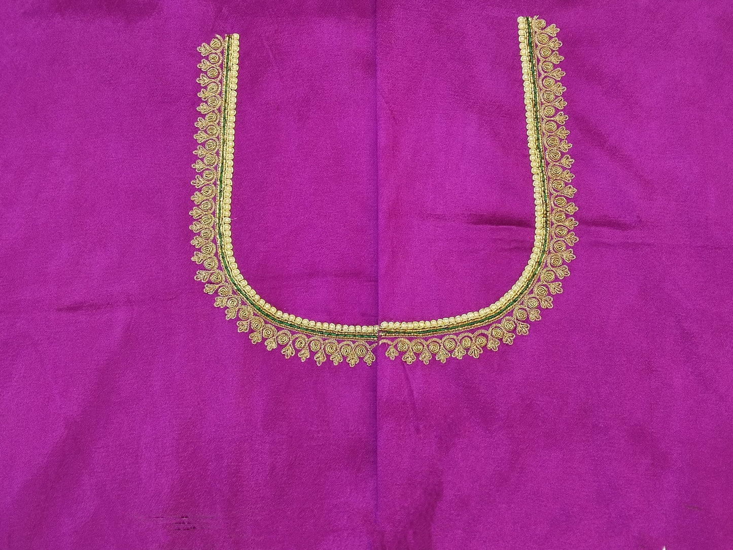 Elephant Charm Zardozi Embellished Fabric