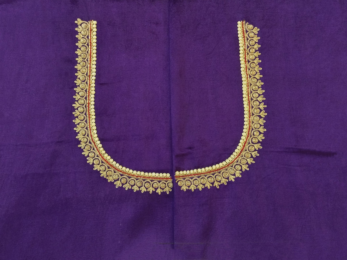 Elephant Charm Zardozi Embellished Fabric