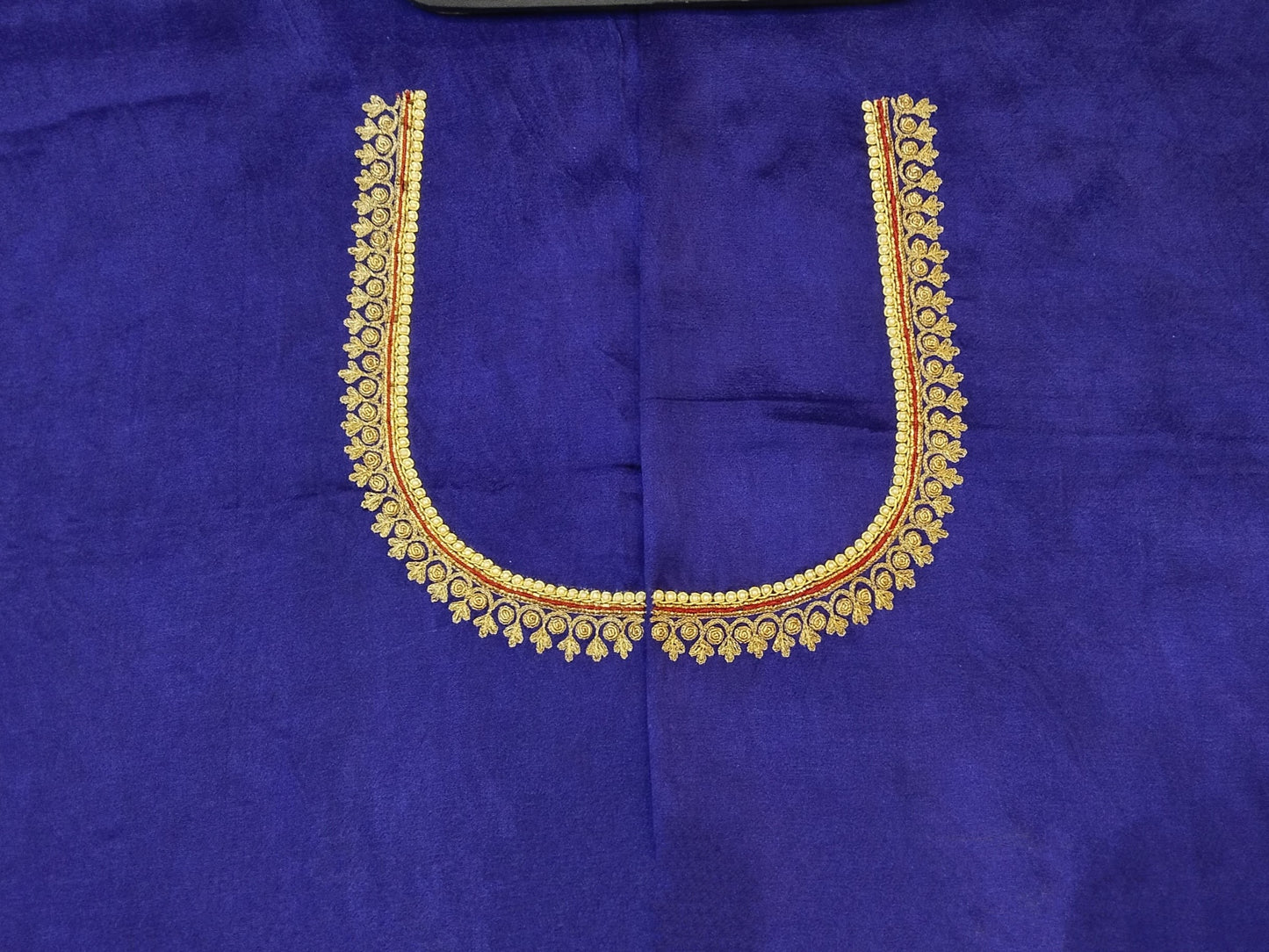 Elephant Charm Zardozi Embellished Fabric