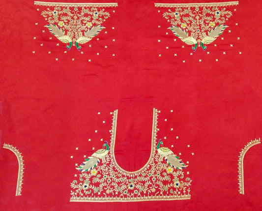 aqila zardozi butta work blouse pis