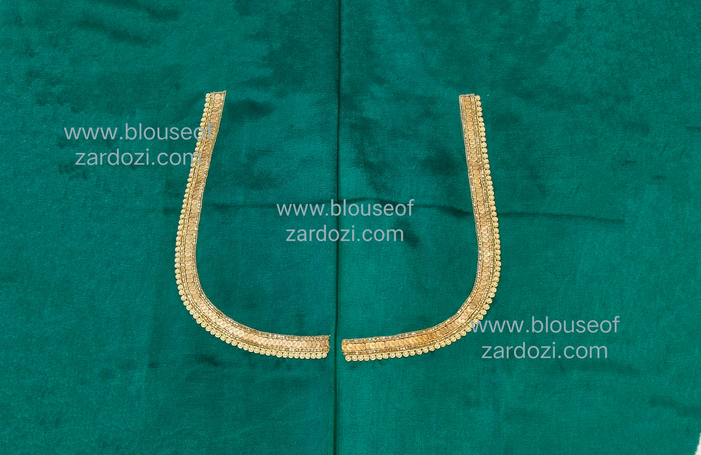 free Hand Zardozi Work Designer Blouse Pis. (Navy Blue)