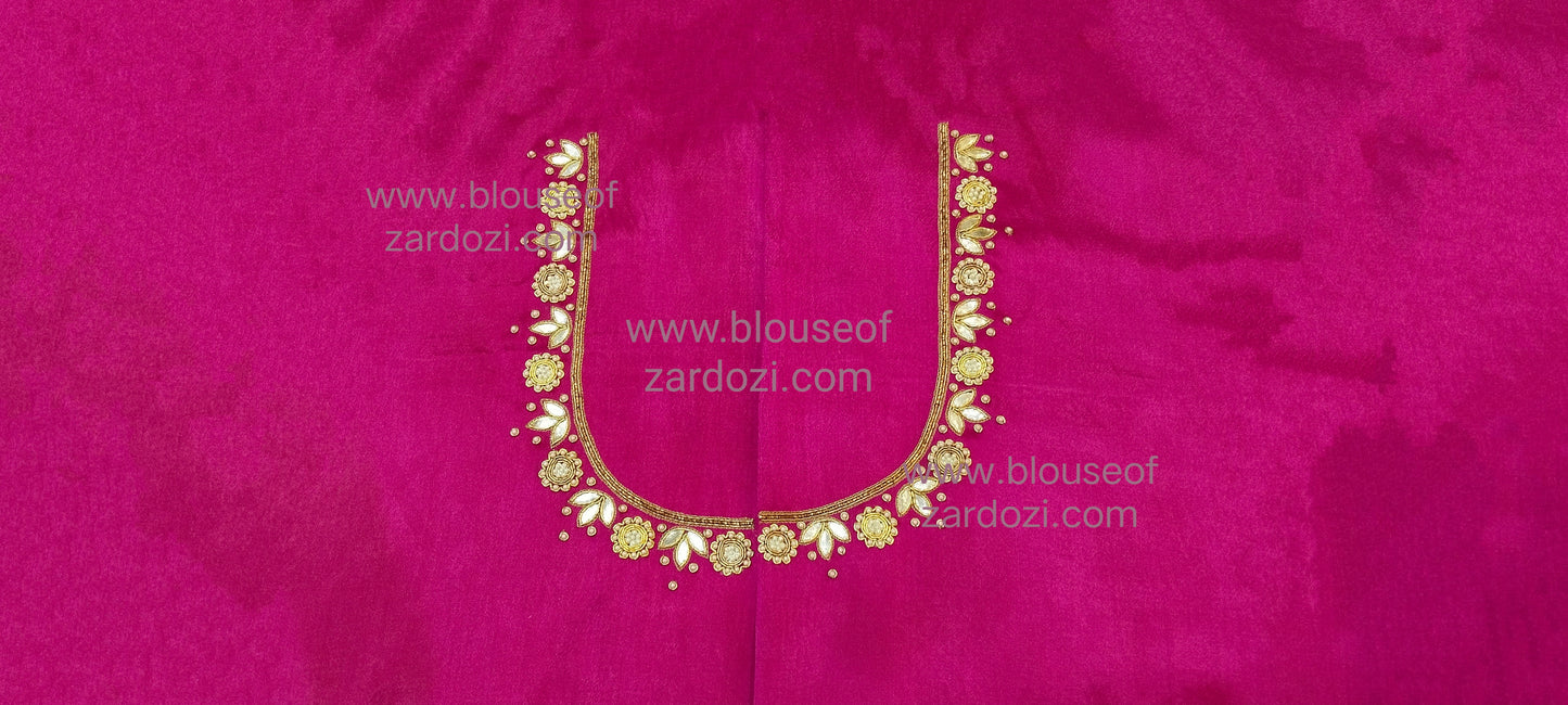 Gota Perl Zardozi Work Designer Blouse Pis