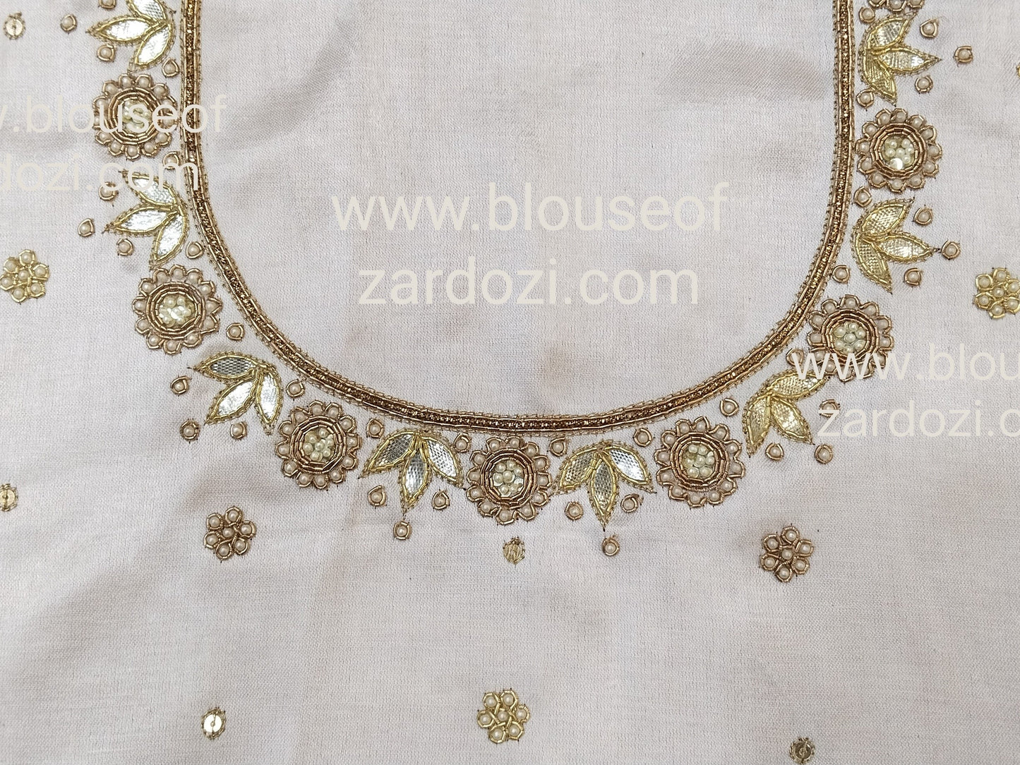 Gota Perl Zardozi Work Designer Blouse Pis