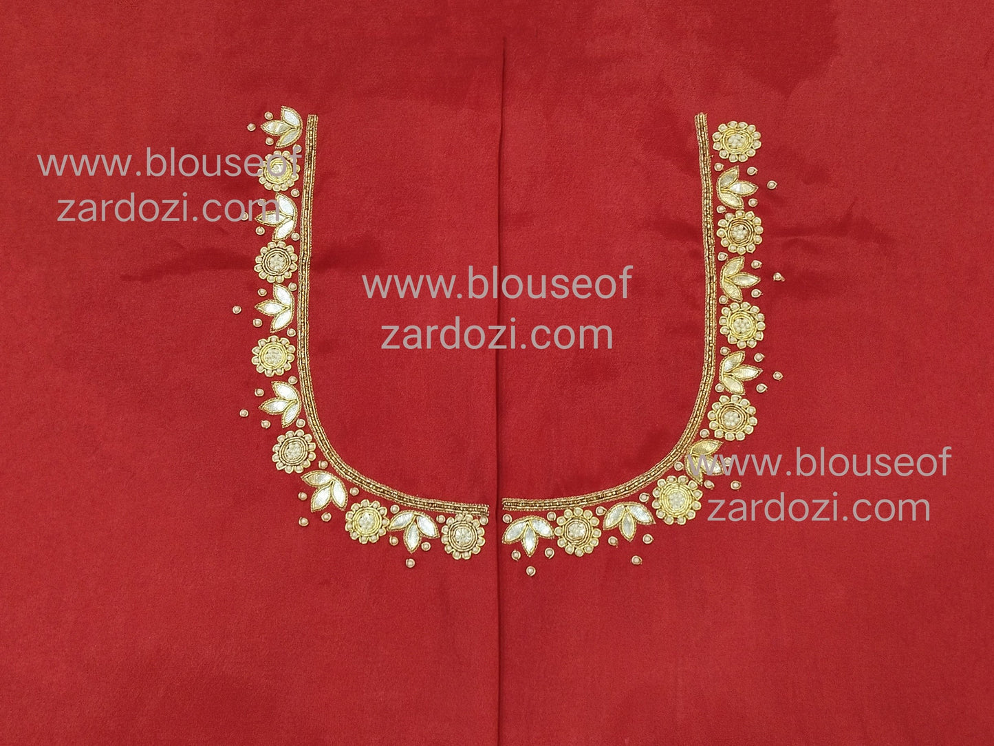 Gota Perl Zardozi Work Designer Blouse Pis