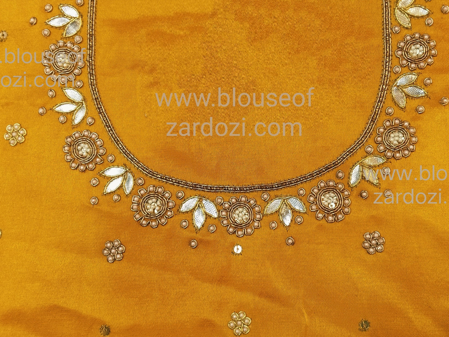 Gota Perl Zardozi Work Designer Blouse Pis