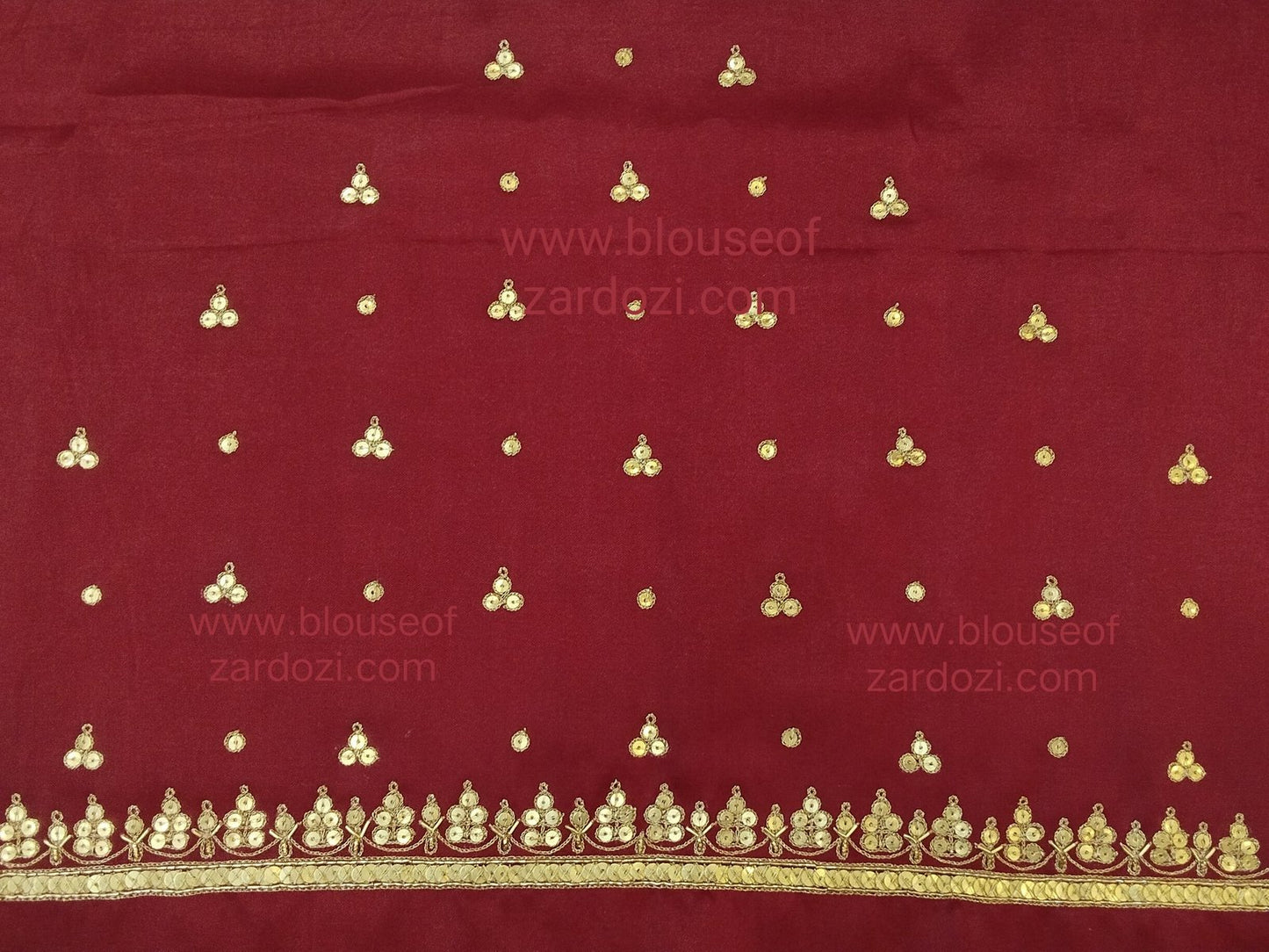 Handcrafted Tiki Border Work Blouse Piece