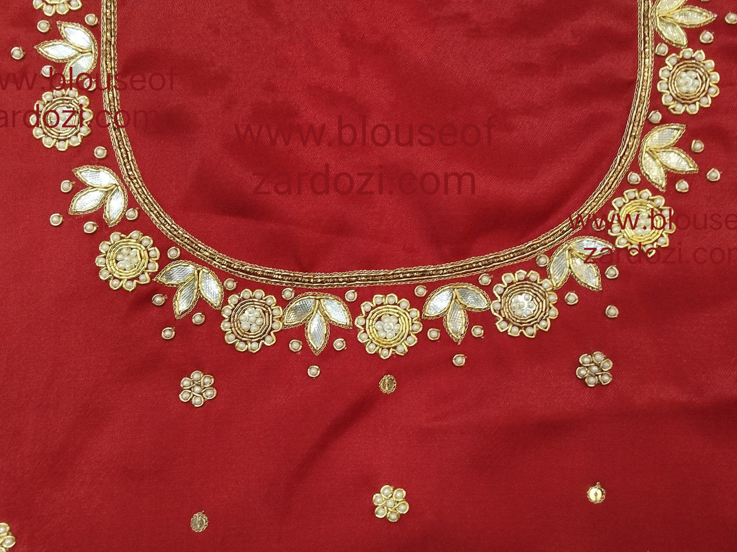 Gota Perl Zardozi Work Designer Blouse Pis