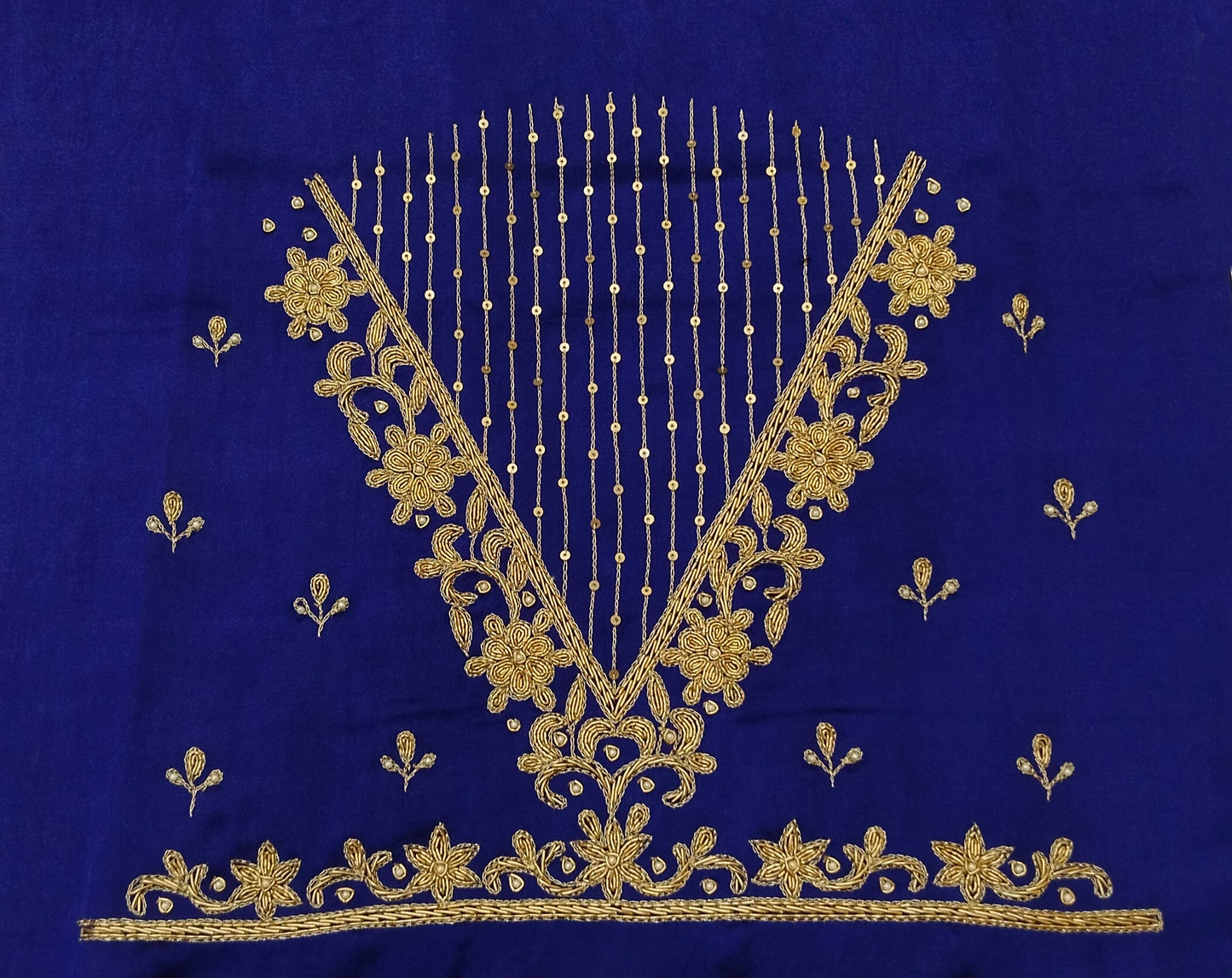 Handcrafted Zardozi Perfection blouse pis.