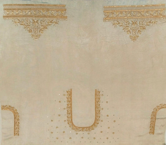 Royal Aura Embellished Blouse Piece (Ivory)