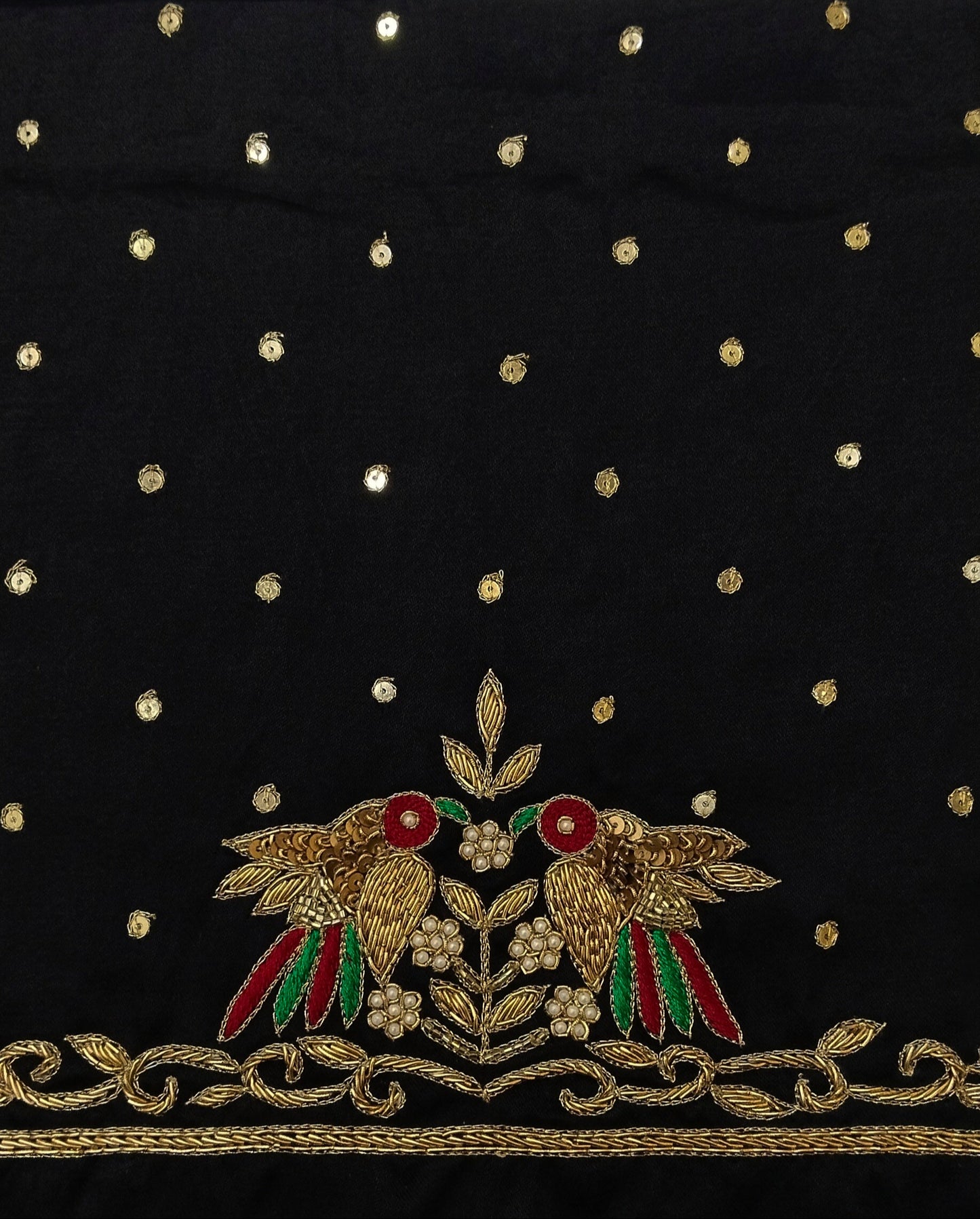 Zari Parrot Charm Blouse Piece