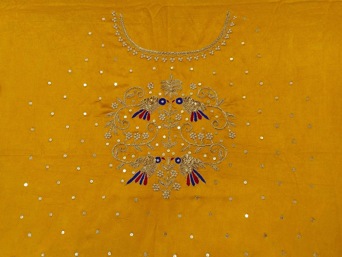 Zari Parrot Charm Blouse Piece