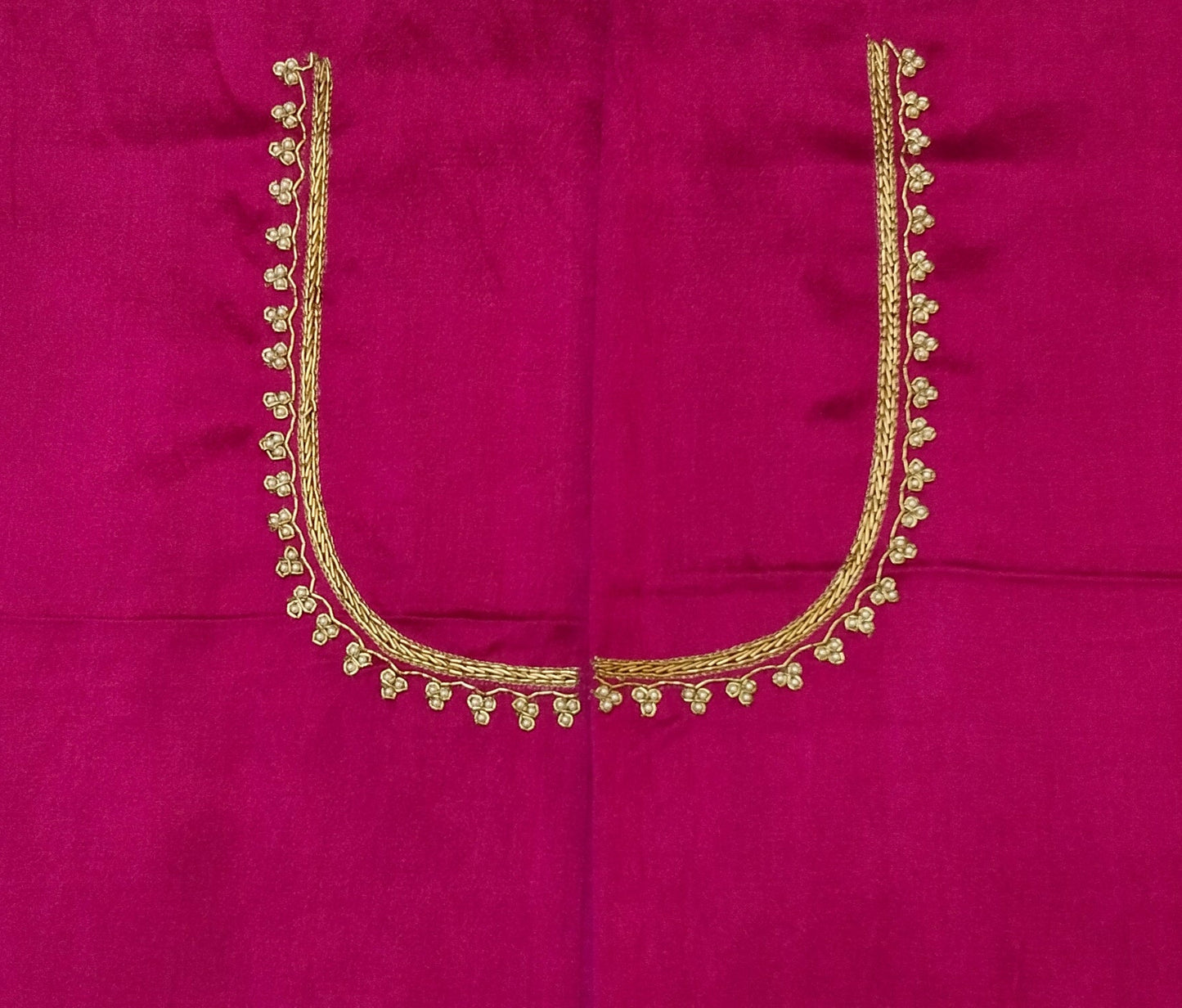 Zari Parrot Charm Blouse Piece (Pink)