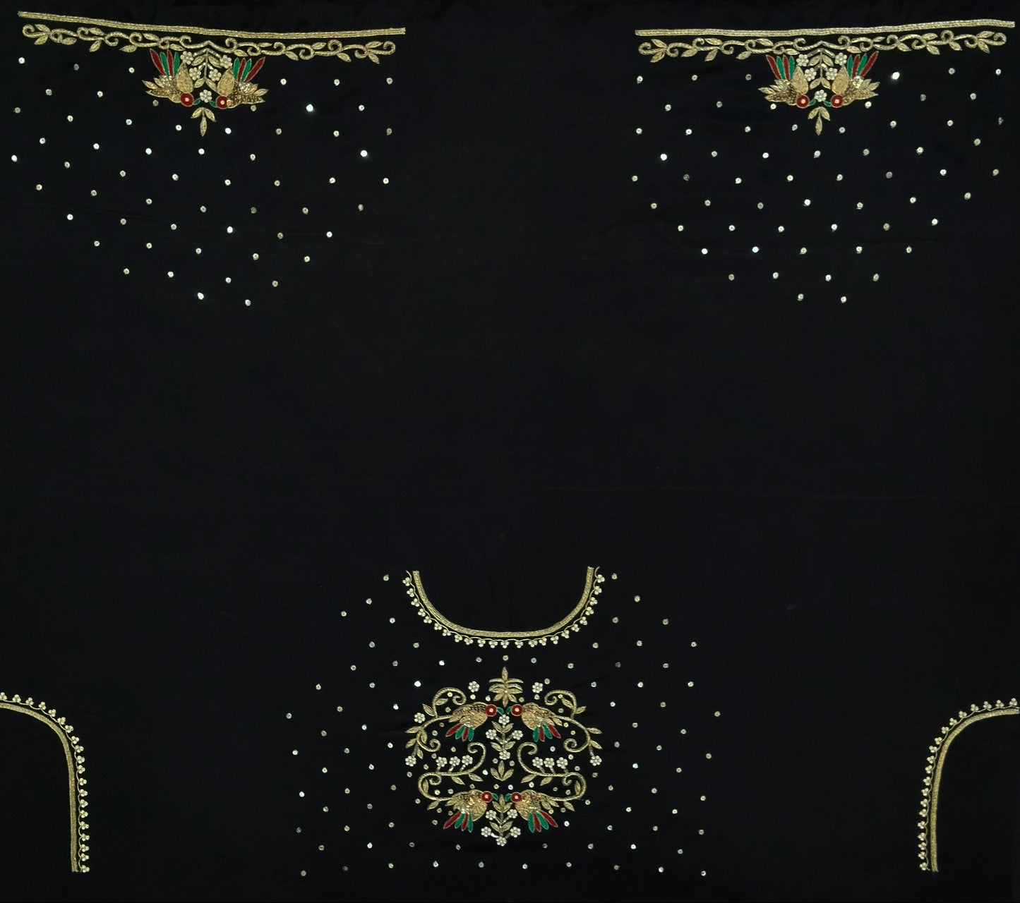 Zari Parrot Charm Blouse Piece