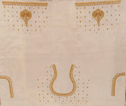 Nyra Embroidered Blouse Piece (Off White)