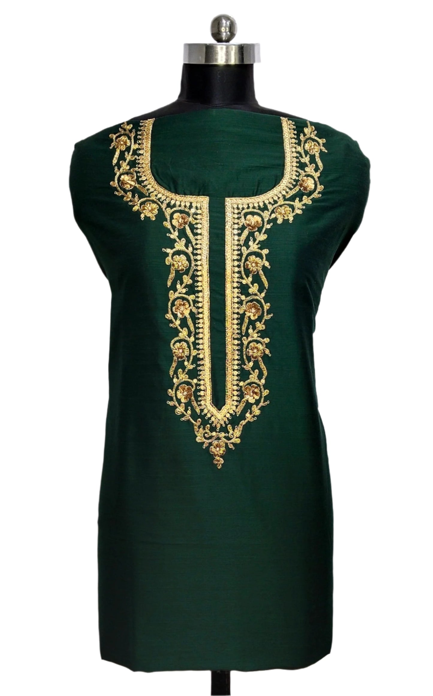 Baagh-e-Aabha Designer Kurta Set (Bottel Green)