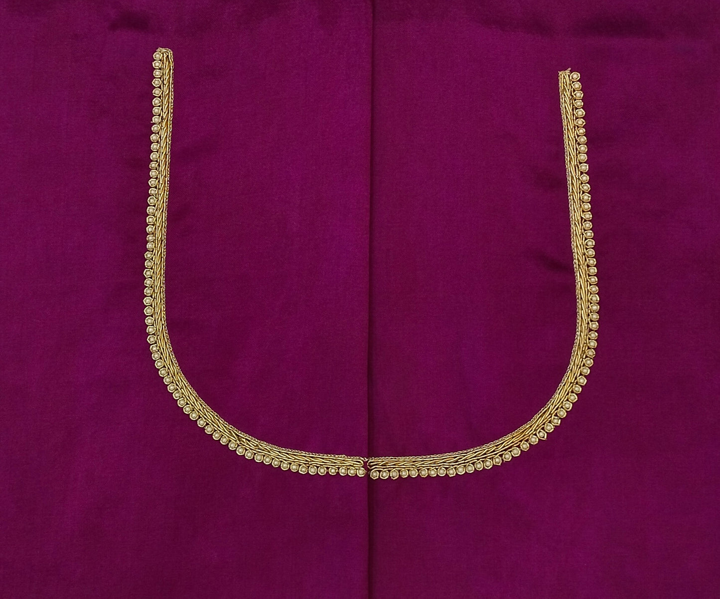 Peacock Elegance Blouse Piece (Magenta)