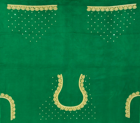 Glam Petal Elegance Blouse Piece (Green)