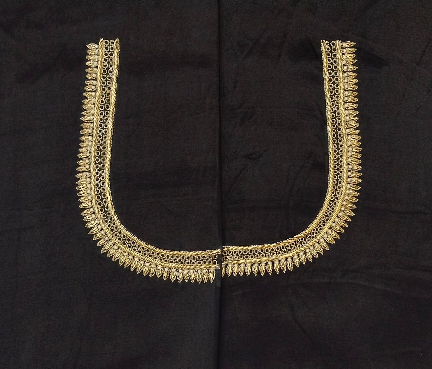 The Elephant Motif Blouse Piece (Black)