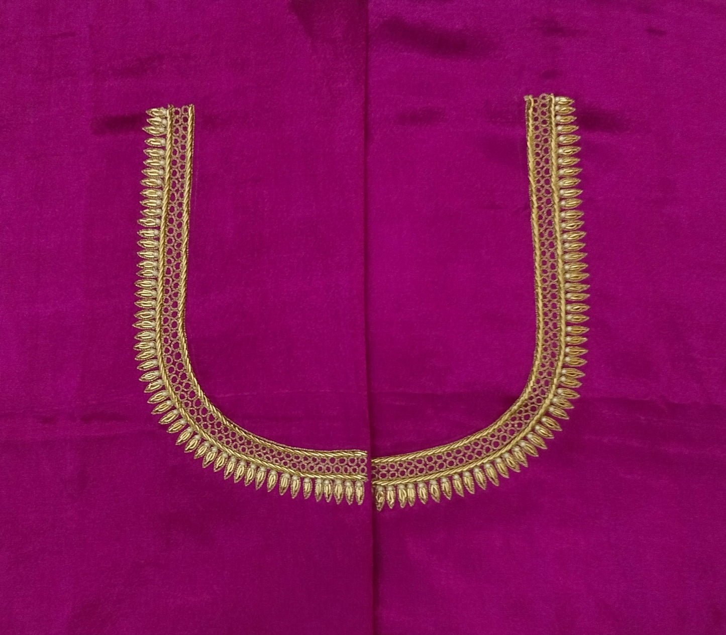 The Elephant Motif Blouse Piece (Magenta)