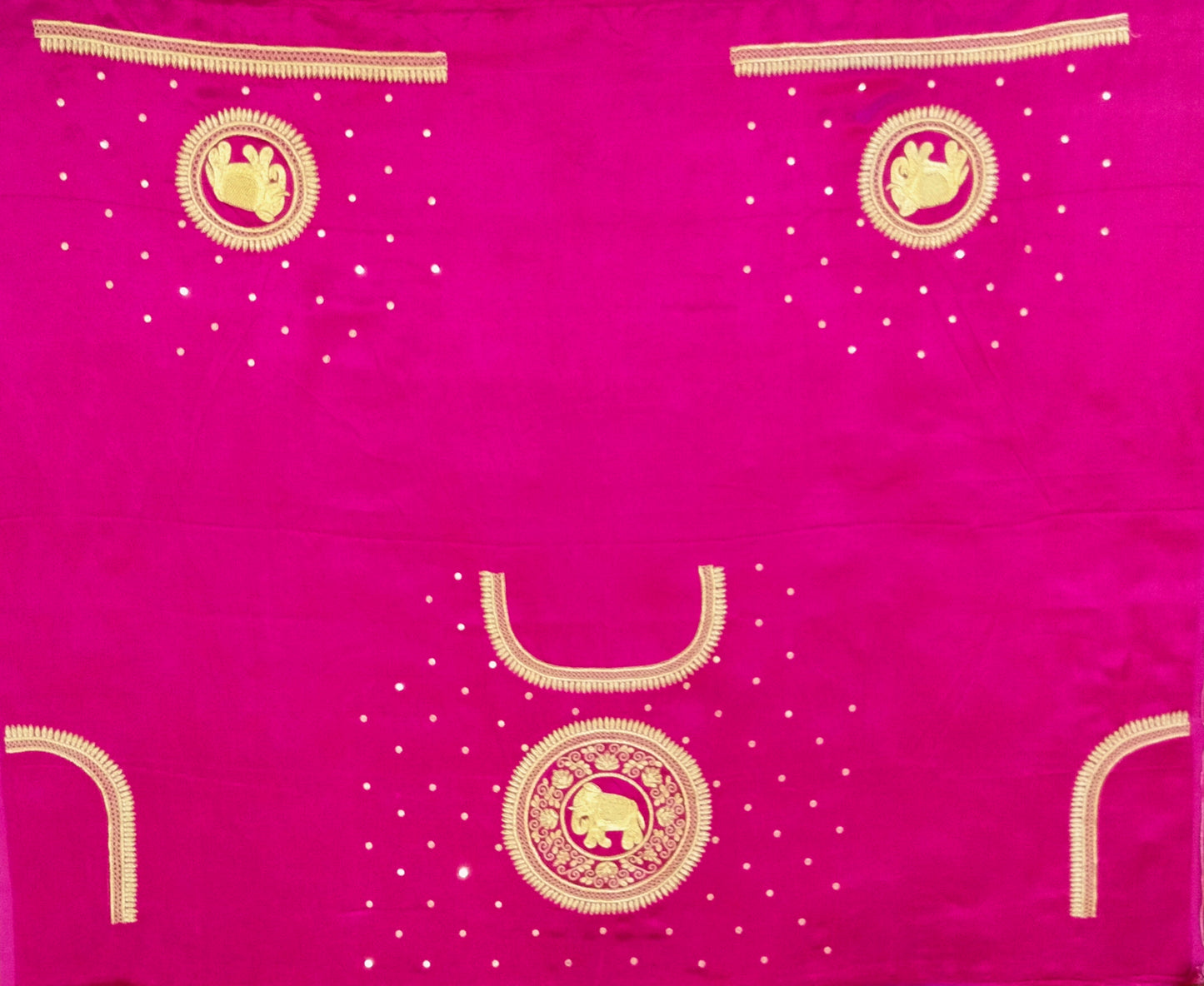 The Elephant Motif Blouse Piece (Pink)