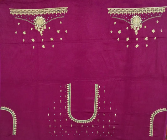 Sun Glory Heritage Blouse Piece (Magenta)