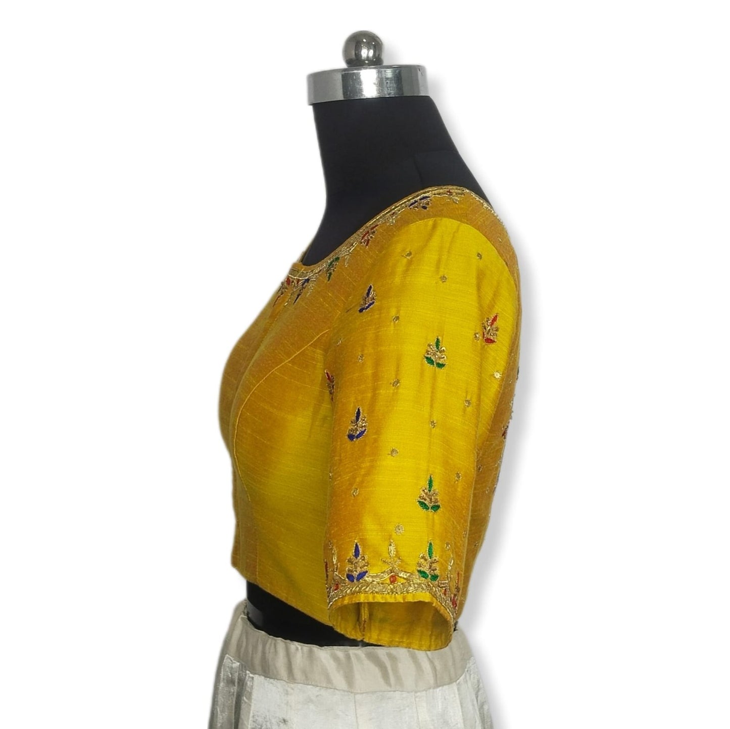 Ethnic Elegance Mandala Butta Blouse (Mustard Yellow)