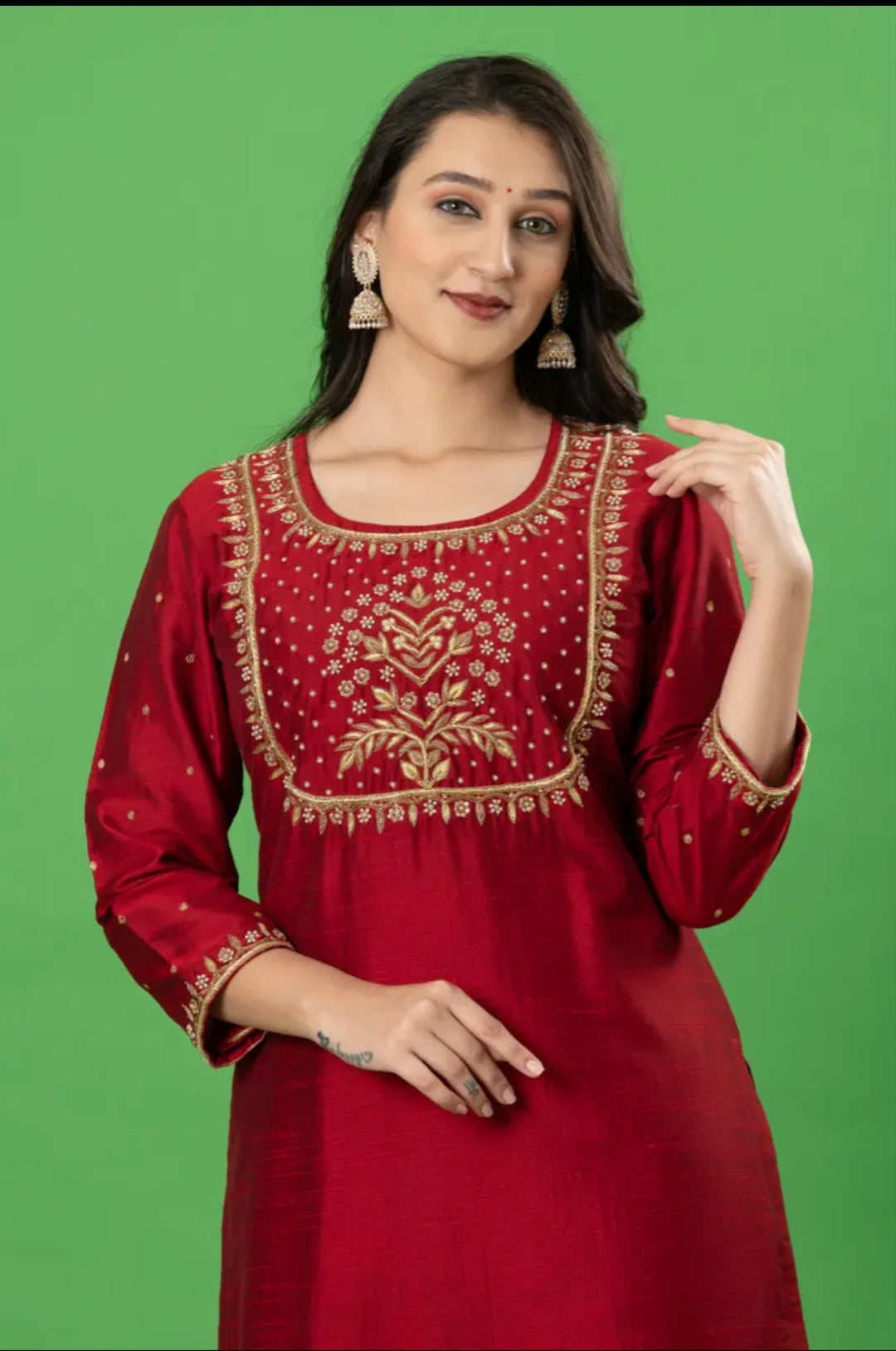 Maroon Zardozi Perl Work Designer Readymade Salwar Suit