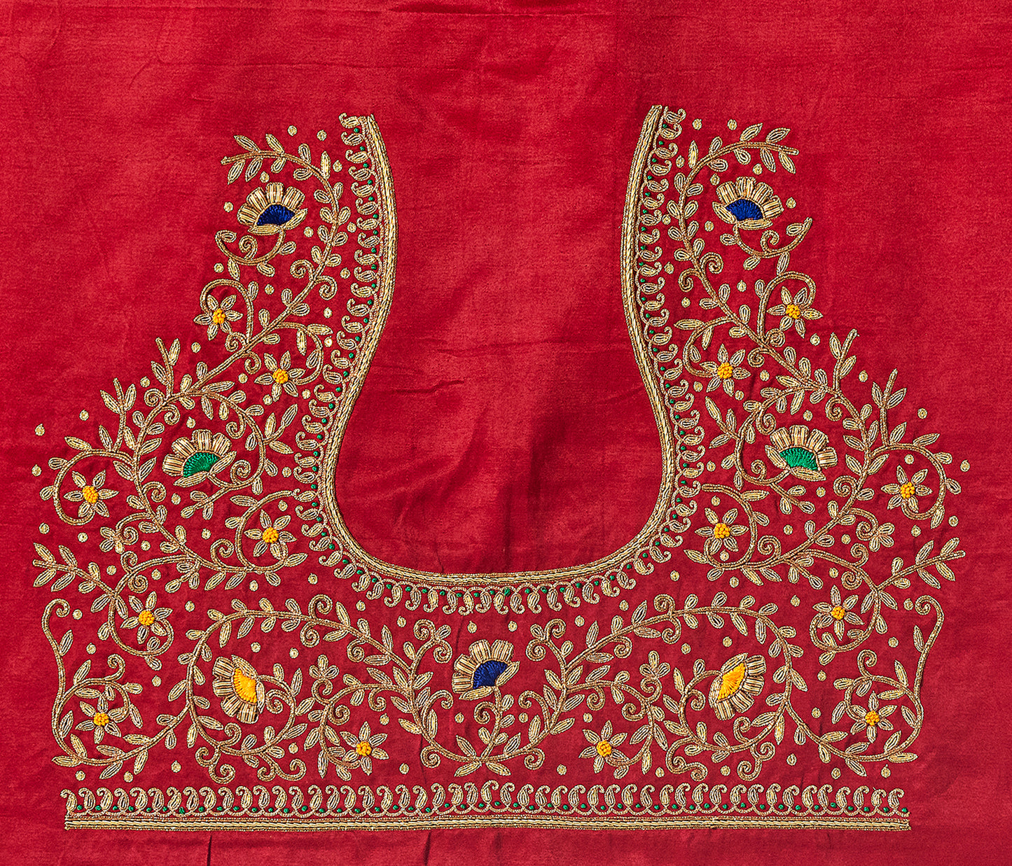 ForestFlair Zardozi Blouse (Red)