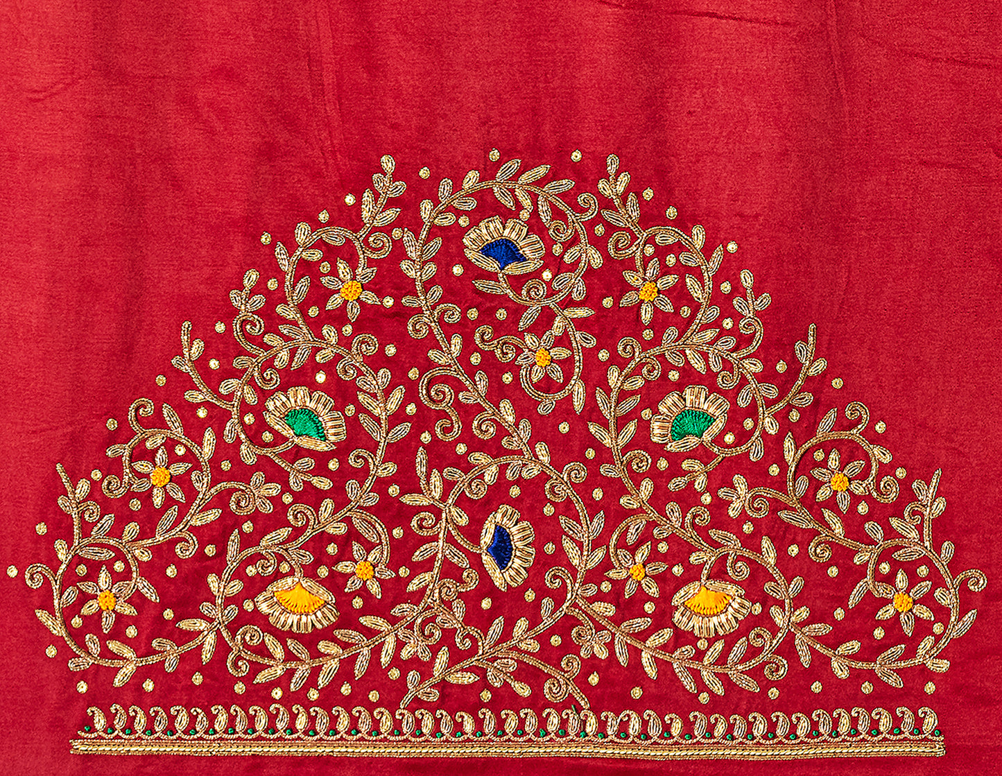 ForestFlair Zardozi Blouse (Red)