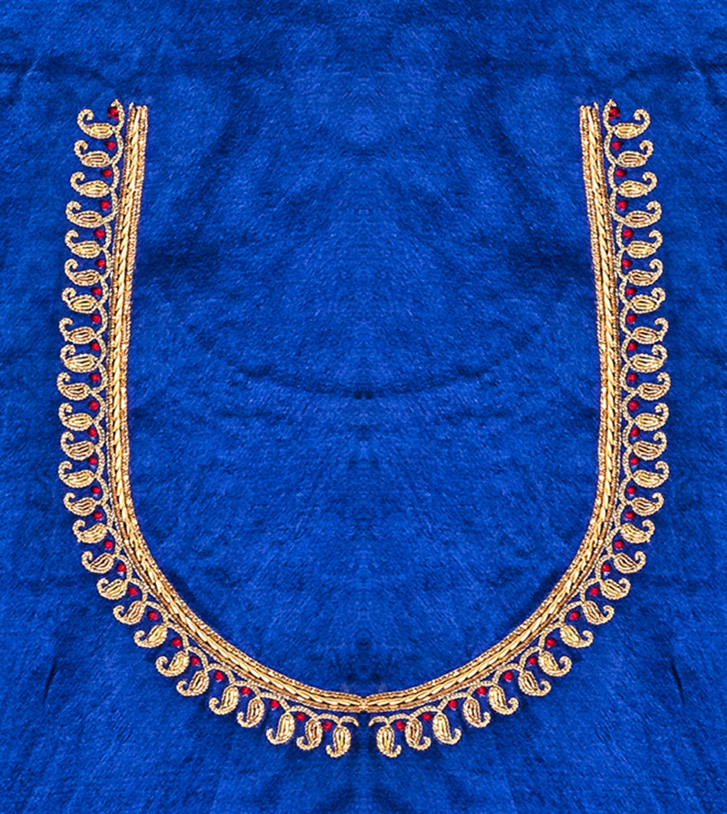 ForestFlair Zardozi Blouse (Royal Blue)