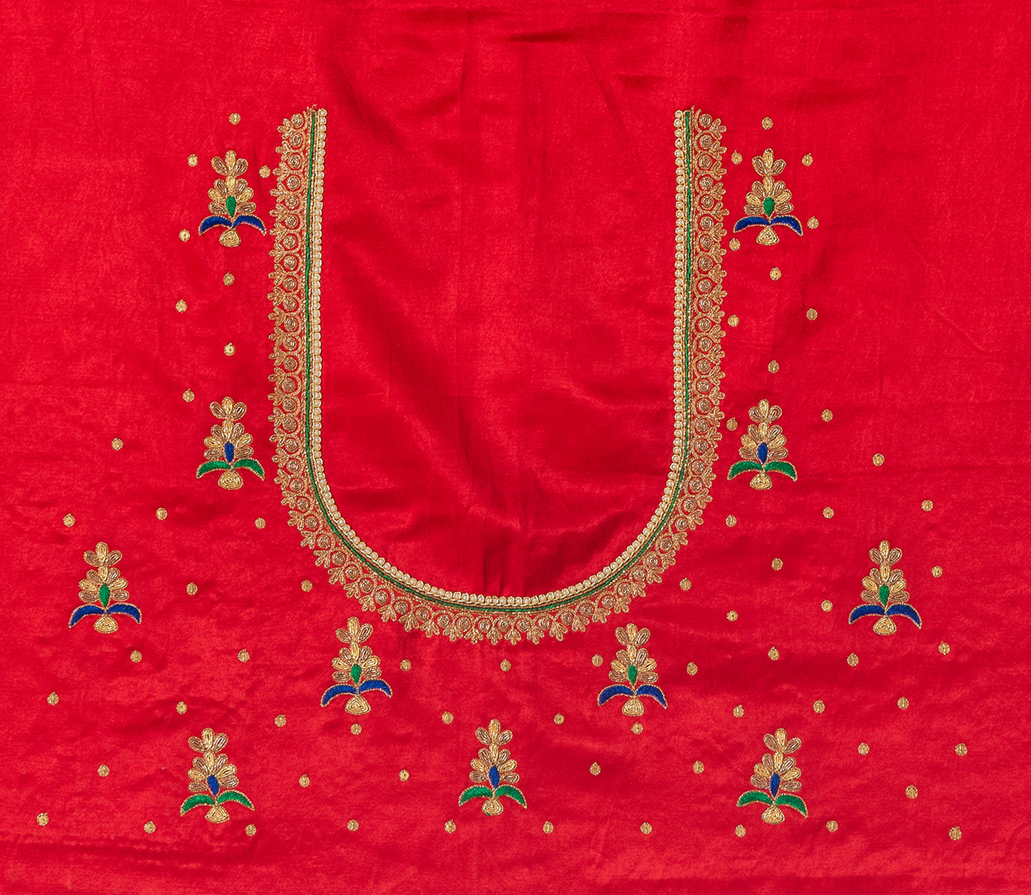 Regal Mandala Zardozi Blouse Piece – Parrot Edition