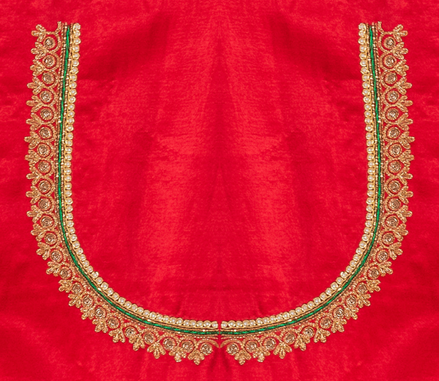 Regal Mandala Zardozi Blouse Piece – Parrot Edition