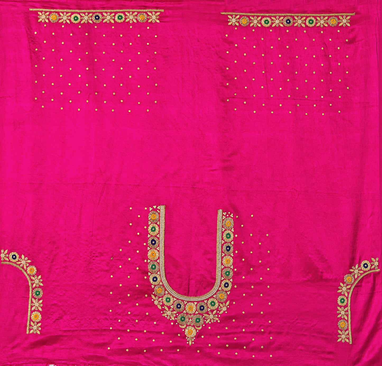 Royal Threads – Resham Zardozi Blouse pis. (Pink)