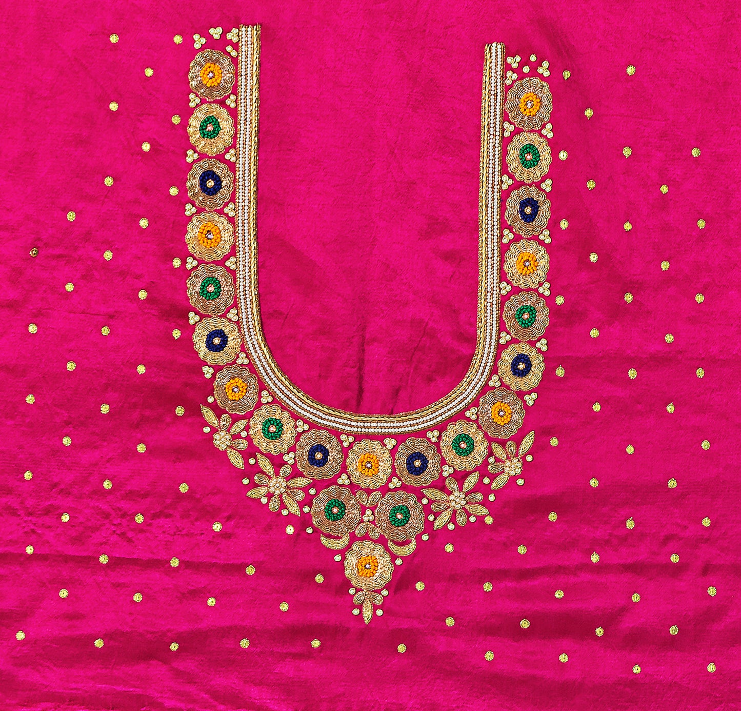 Royal Threads – Resham Zardozi Blouse pis. (Pink)