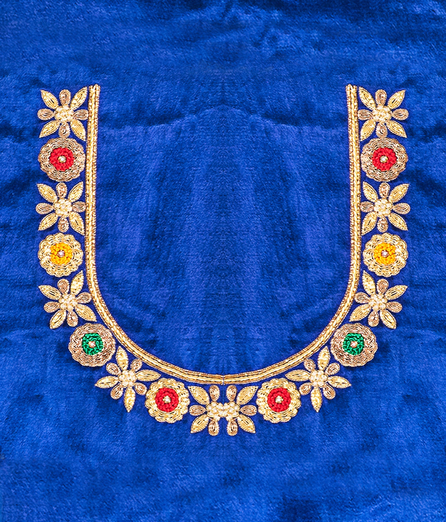 Royal Threads – Resham Zardozi Blouse pis. (Royal Blue)