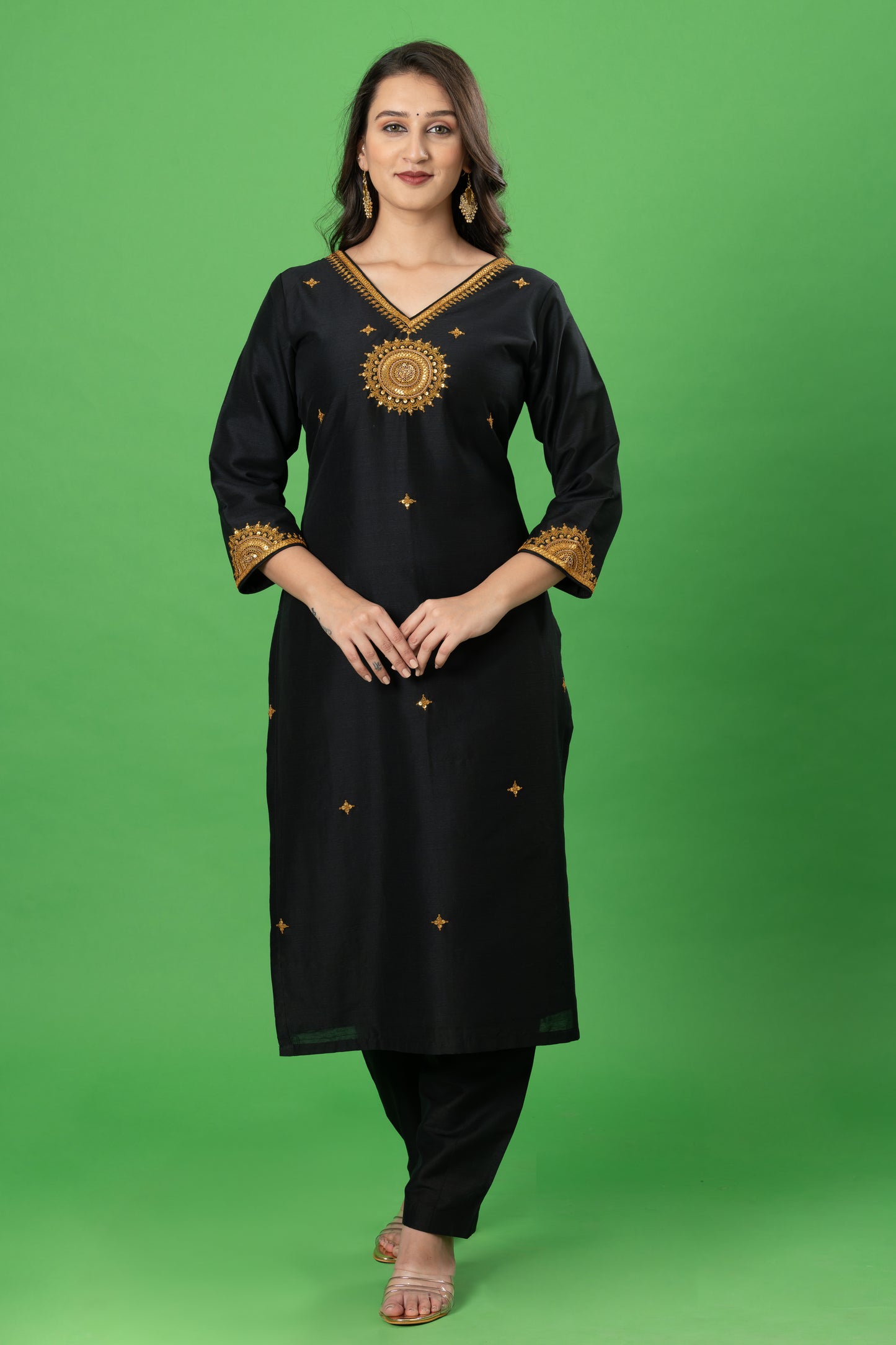 Black Mandala Marodi Zardozi Work Designer Readymade Salwar Suit