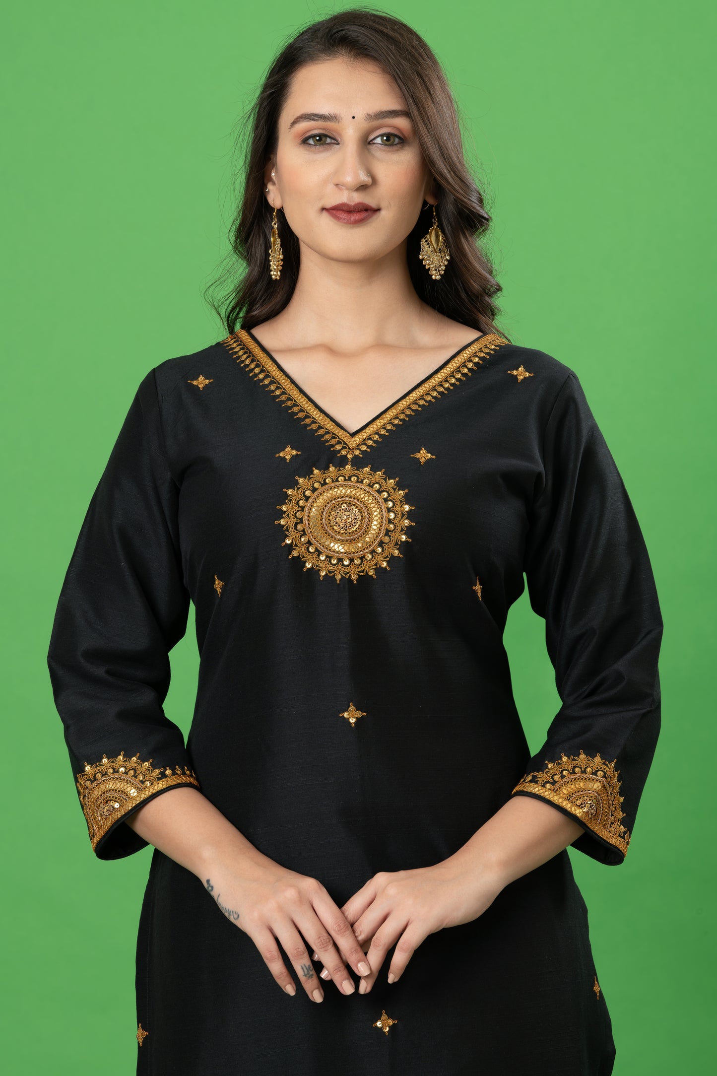 Black Mandala Marodi Zardozi Work Designer Readymade Salwar Suit