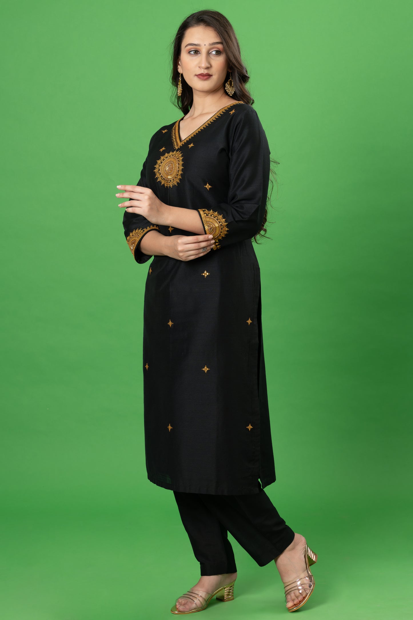 Black Mandala Marodi Zardozi Work Designer Readymade Salwar Suit