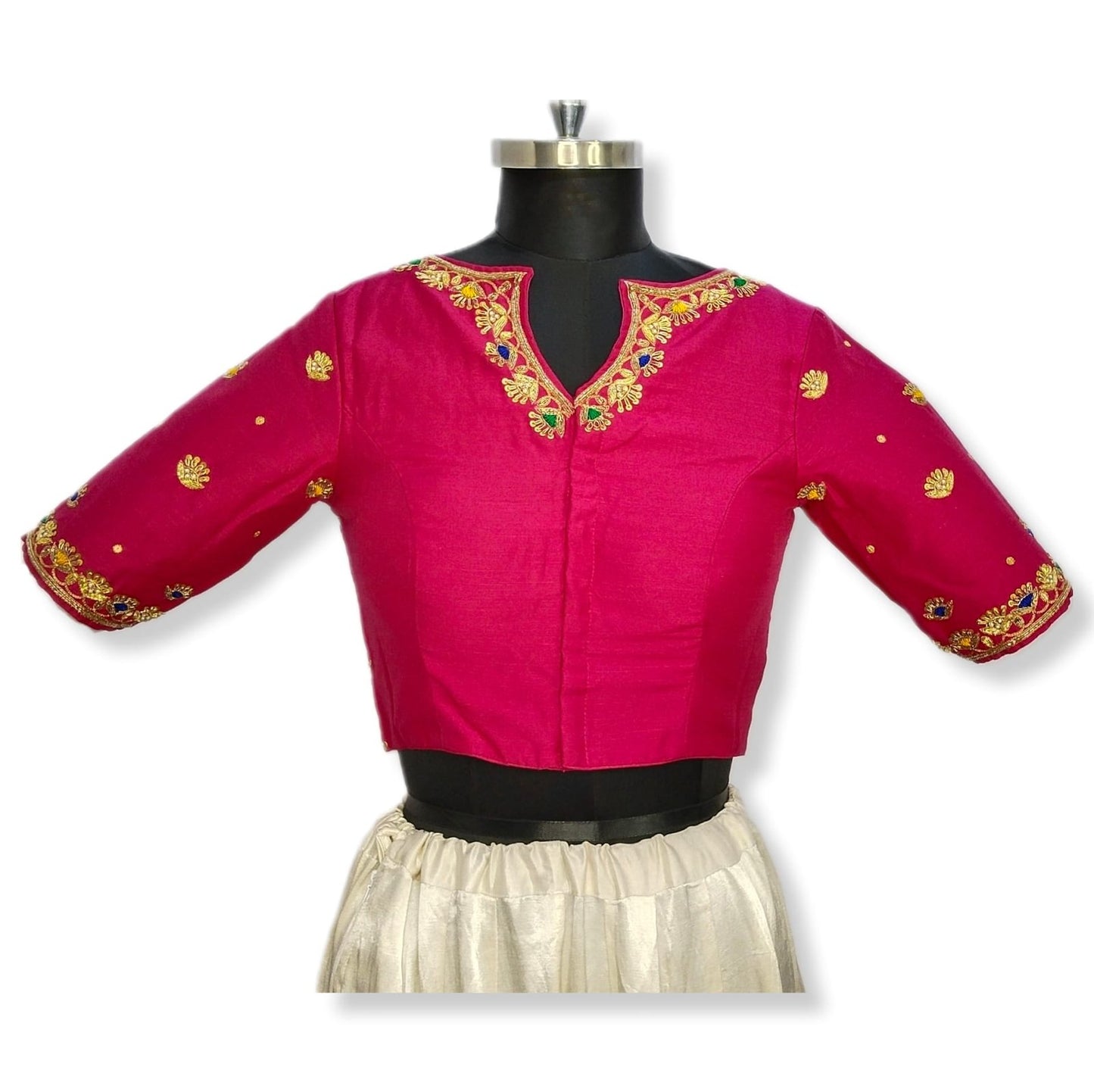 Handcrafted Blouse with Traditional Zardozi Embroidery