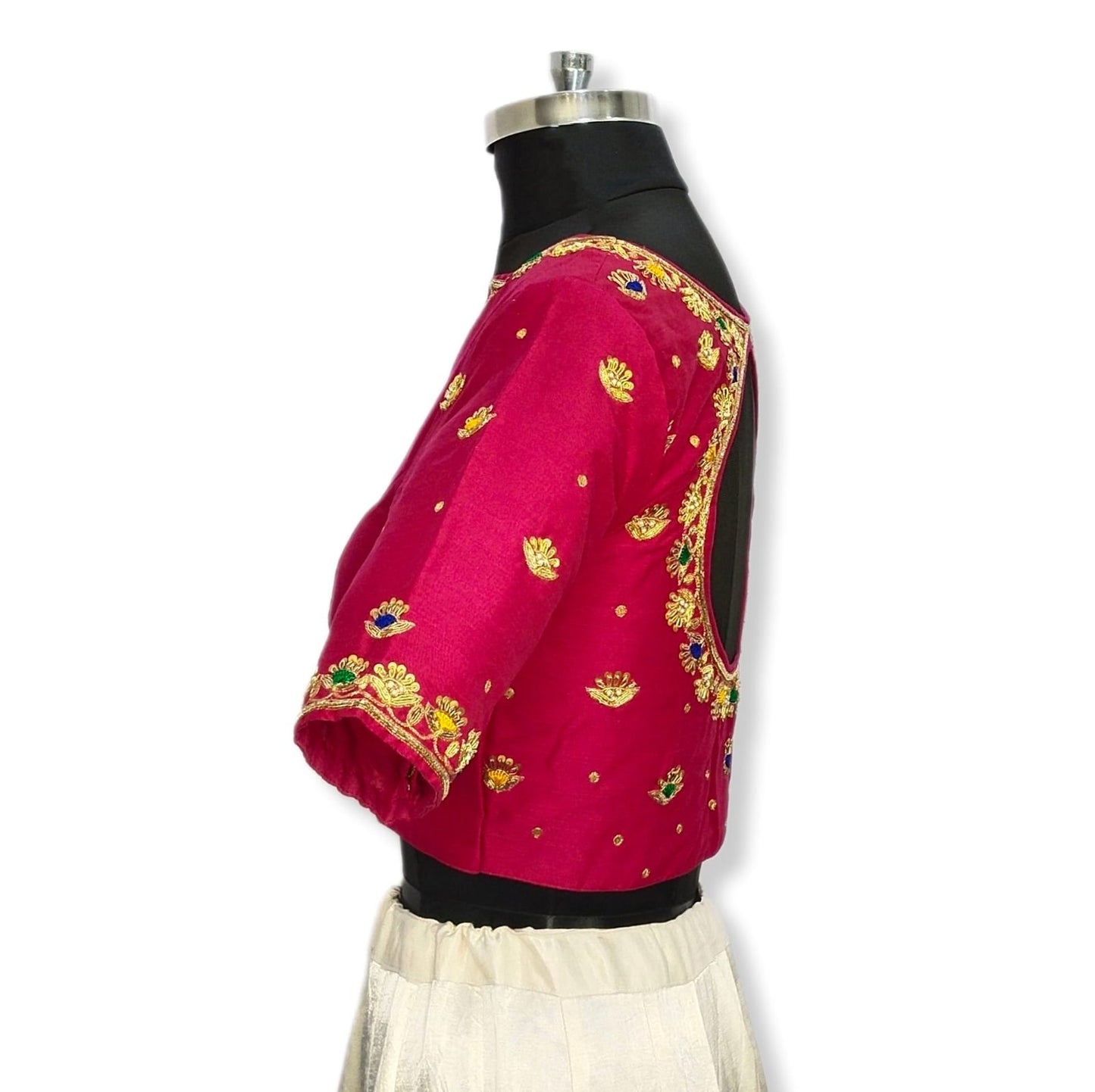 Handcrafted Blouse with Traditional Zardozi Embroidery
