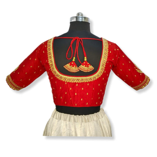 Zardozi Royal Blouse – Designer Festive Wear (Red)