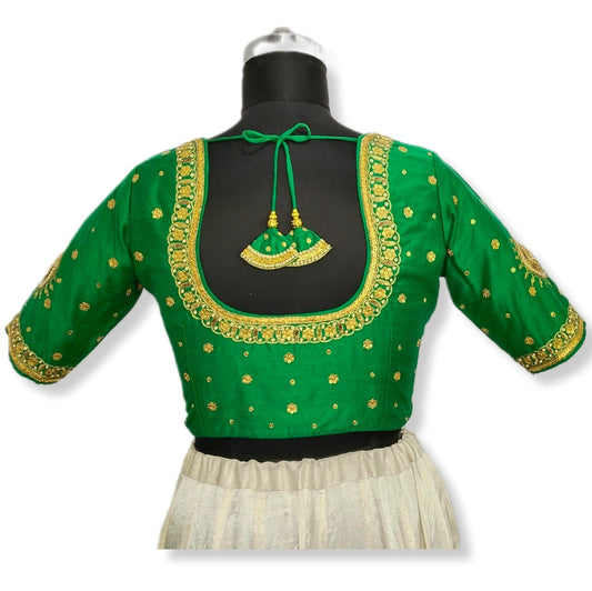 Artisan Aura – Mandala Blouse (Green)