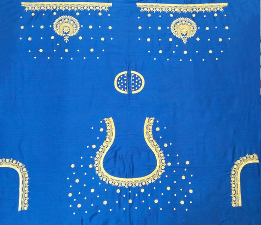 Aari Moon Butta Blouse  (Royal Blue)