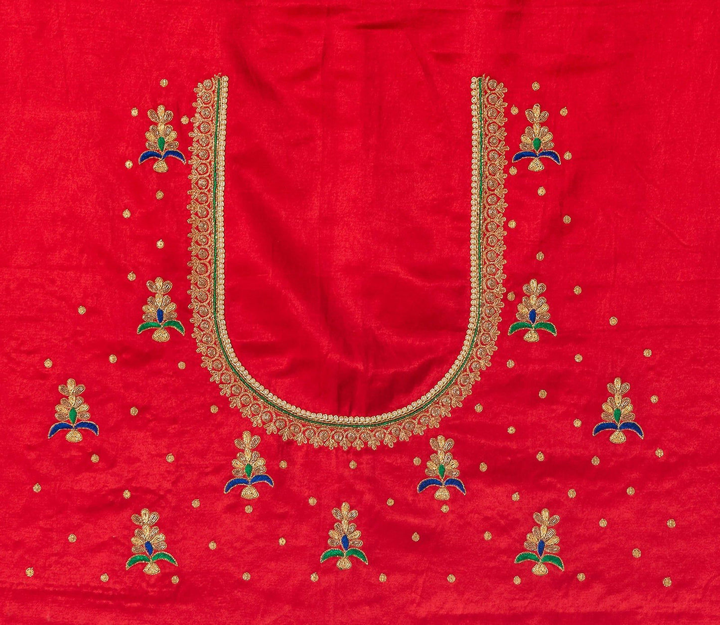 Regal Mandala Zardozi Blouse Piece – Parrot Edition