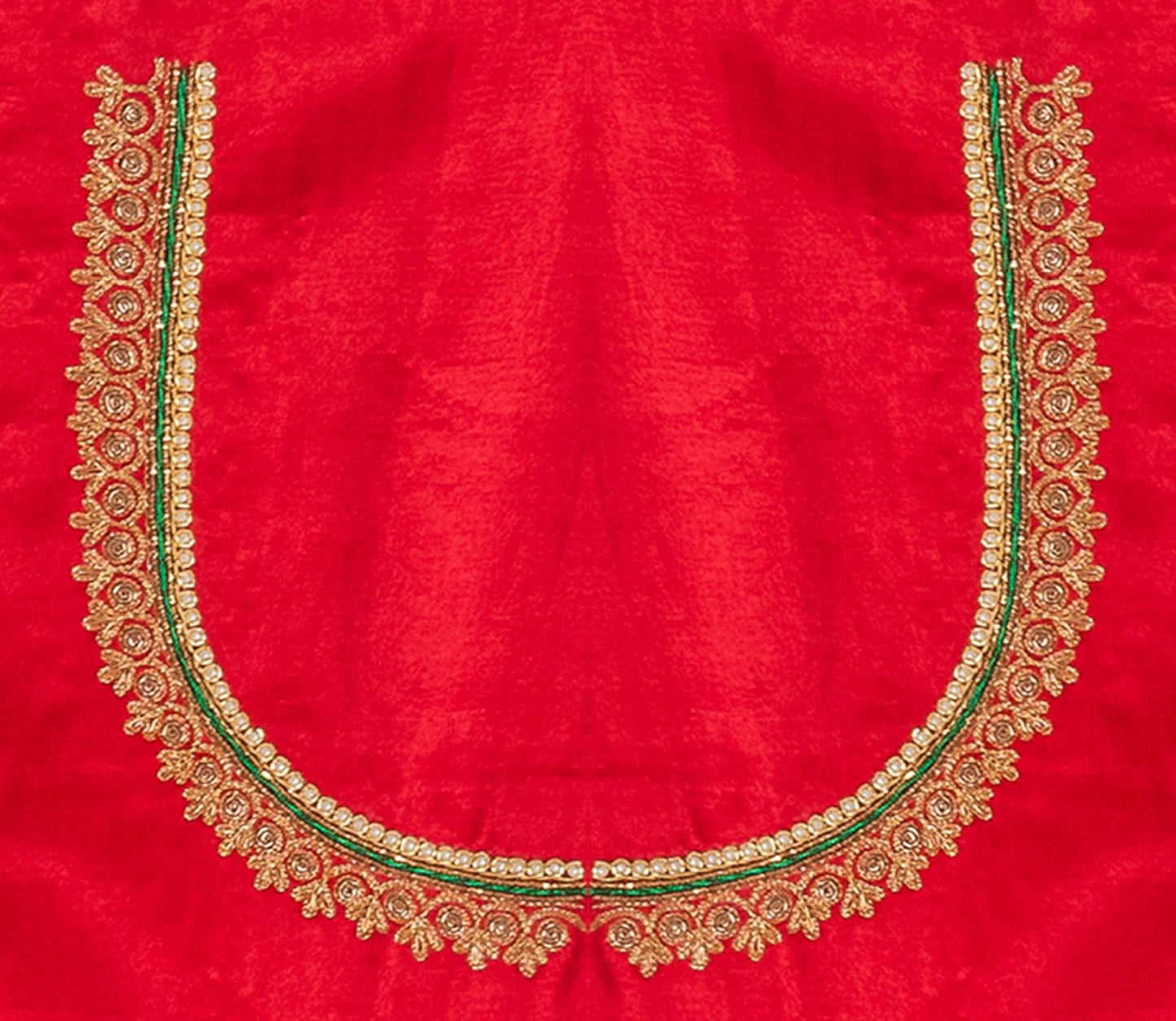 Regal Mandala Zardozi Blouse Piece – Parrot Edition