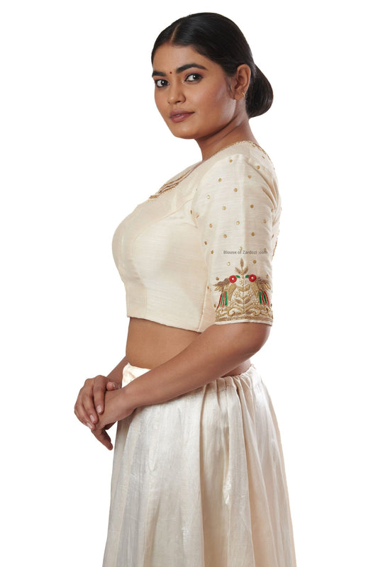 Imperial monarchy sparkle  princess line blouse (White)